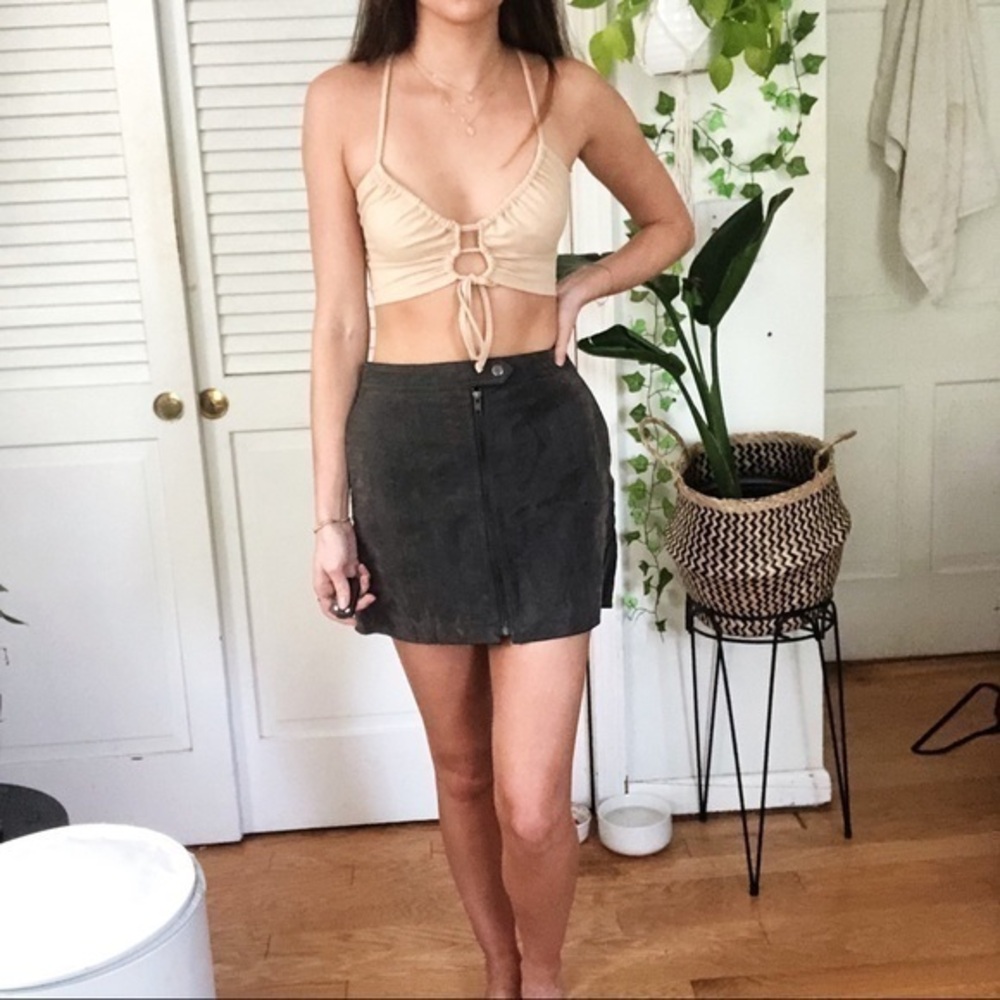 Free People Suede Mini Skirt